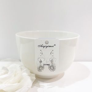 925 Sliver Cubic Zirconia Drop Earrings